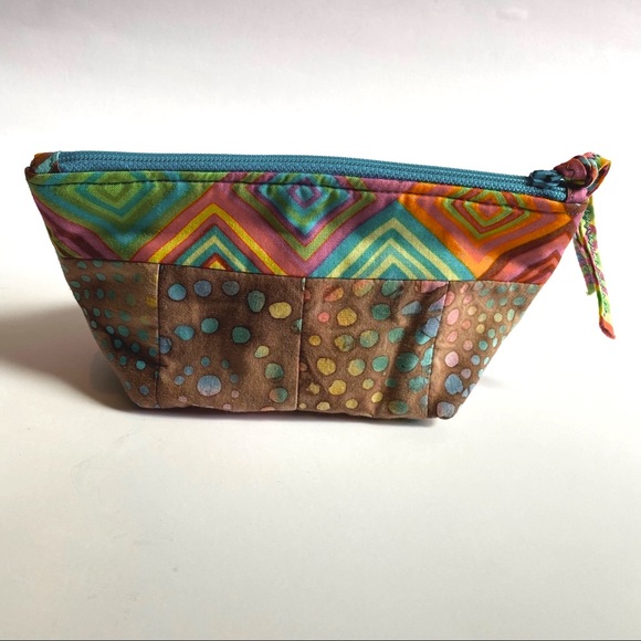 Handmade Handbags - Rainbow Cotton Zipper Pouch